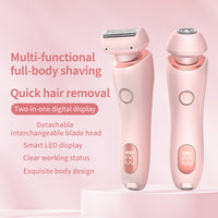 2-in-1 Rechargeable Epilator & Trimmer for Women – USB Hair Remover Shaver for Face, Legs, Armpit, Bikini & Body
