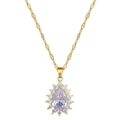 Micro-inlaid Graceful Personality Banquet Ear Necklace Combination
